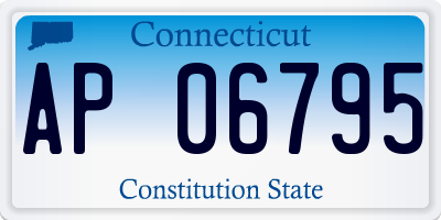 CT license plate AP06795
