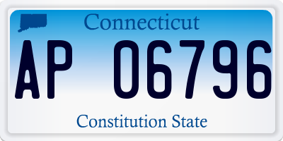 CT license plate AP06796