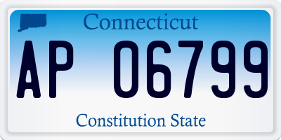 CT license plate AP06799
