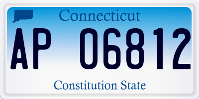 CT license plate AP06812