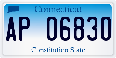 CT license plate AP06830