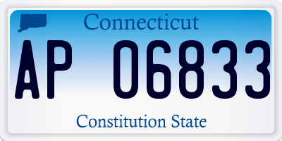 CT license plate AP06833