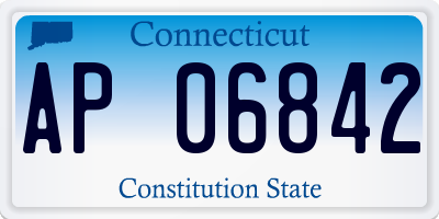 CT license plate AP06842