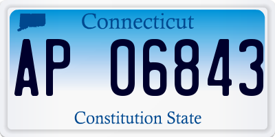 CT license plate AP06843