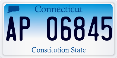 CT license plate AP06845