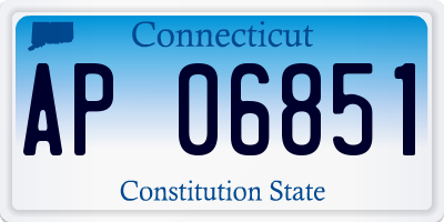 CT license plate AP06851