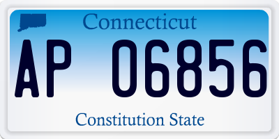 CT license plate AP06856