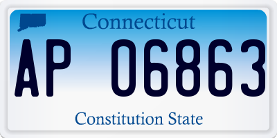 CT license plate AP06863