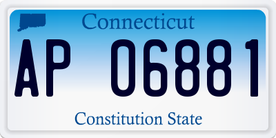 CT license plate AP06881