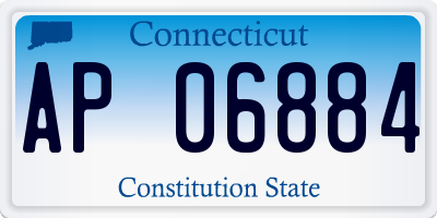 CT license plate AP06884