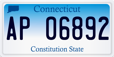 CT license plate AP06892
