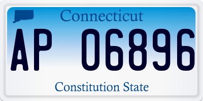 CT license plate AP06896