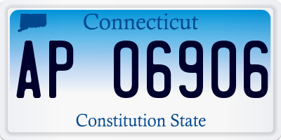 CT license plate AP06906