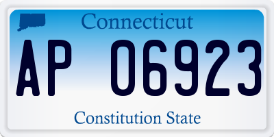 CT license plate AP06923