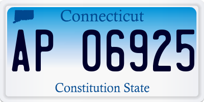 CT license plate AP06925