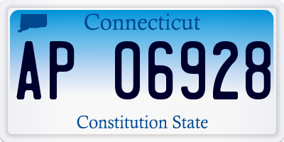 CT license plate AP06928