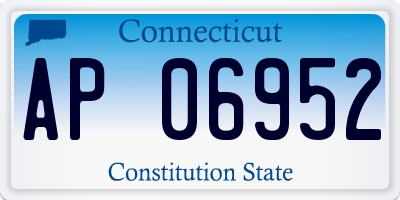 CT license plate AP06952