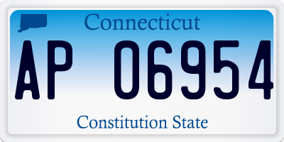CT license plate AP06954