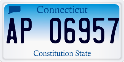 CT license plate AP06957