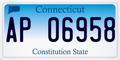 CT license plate AP06958