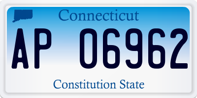 CT license plate AP06962
