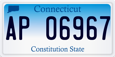 CT license plate AP06967
