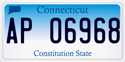 CT license plate AP06968