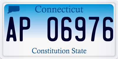 CT license plate AP06976