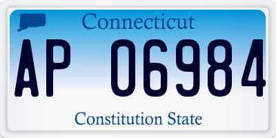CT license plate AP06984