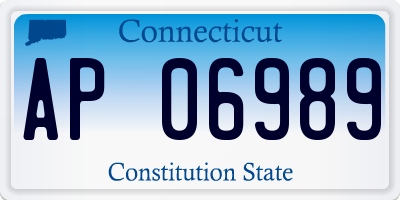 CT license plate AP06989