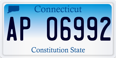 CT license plate AP06992