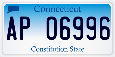 CT license plate AP06996