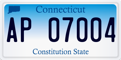 CT license plate AP07004