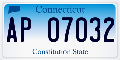 CT license plate AP07032