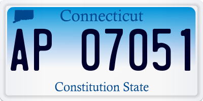 CT license plate AP07051