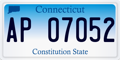 CT license plate AP07052