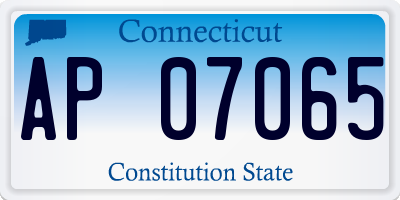 CT license plate AP07065