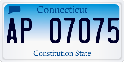 CT license plate AP07075