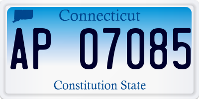CT license plate AP07085