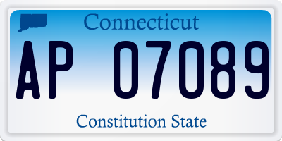 CT license plate AP07089