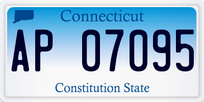 CT license plate AP07095