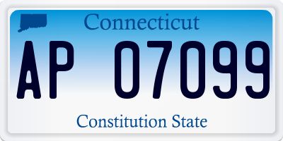 CT license plate AP07099