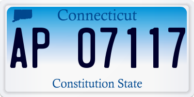 CT license plate AP07117