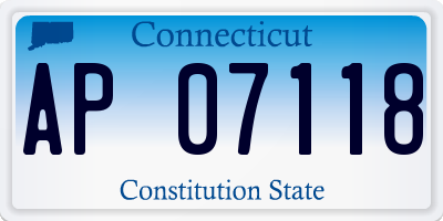 CT license plate AP07118
