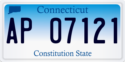 CT license plate AP07121