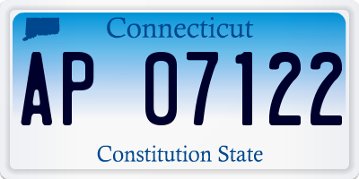 CT license plate AP07122