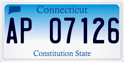 CT license plate AP07126