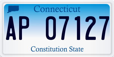 CT license plate AP07127