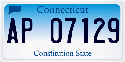 CT license plate AP07129