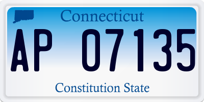 CT license plate AP07135